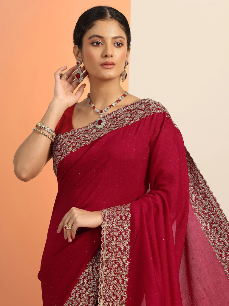 karwa chauth saree, karwa chauth sarees, karva chauth saree special, karwa chauth look in saree, red saree for karwa chauth, trendy karwa chauth saree, online karwa chauth saree